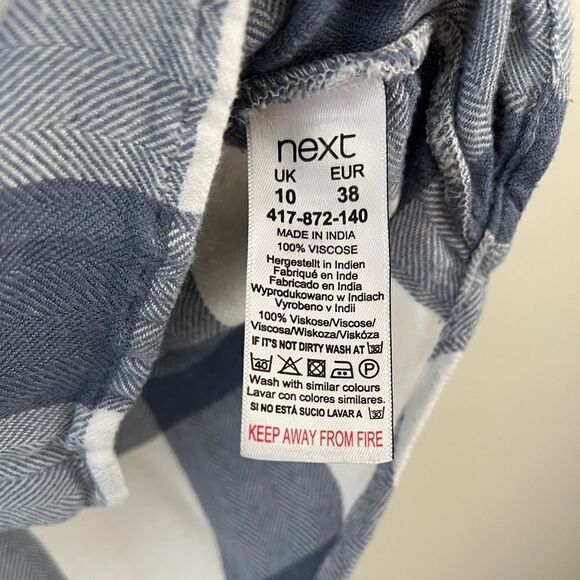 next Plaid Flannel Short Sleeve Button Down Shirt - Picture 4 of 6